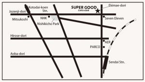 cafe&bar super good 地図